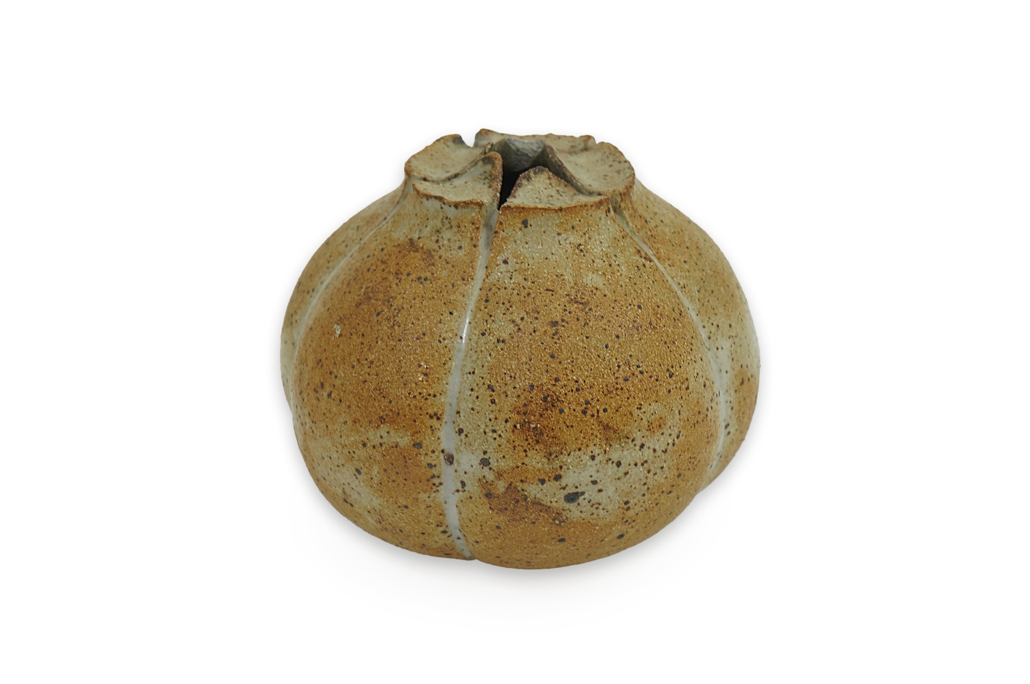 Alan Wallwork (1931-2019): A stoneware 'Seed Pod' vase